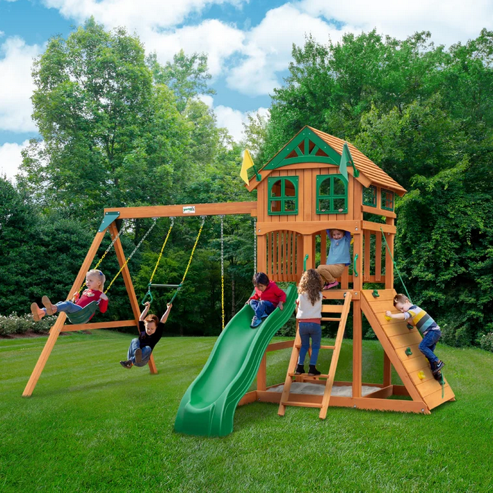 Avalon Swing Set with Wood Roof 01-1078