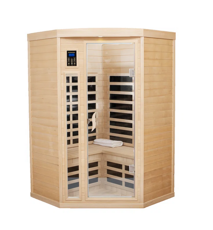 JESTOP Bluetooth Compatible FAR Infrared Sauna in Hemlock WMQ-S00002